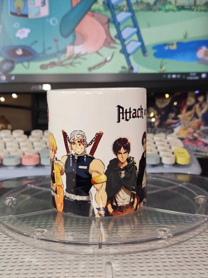 Demon Slayer & Attack on Titan Porselen Kupa