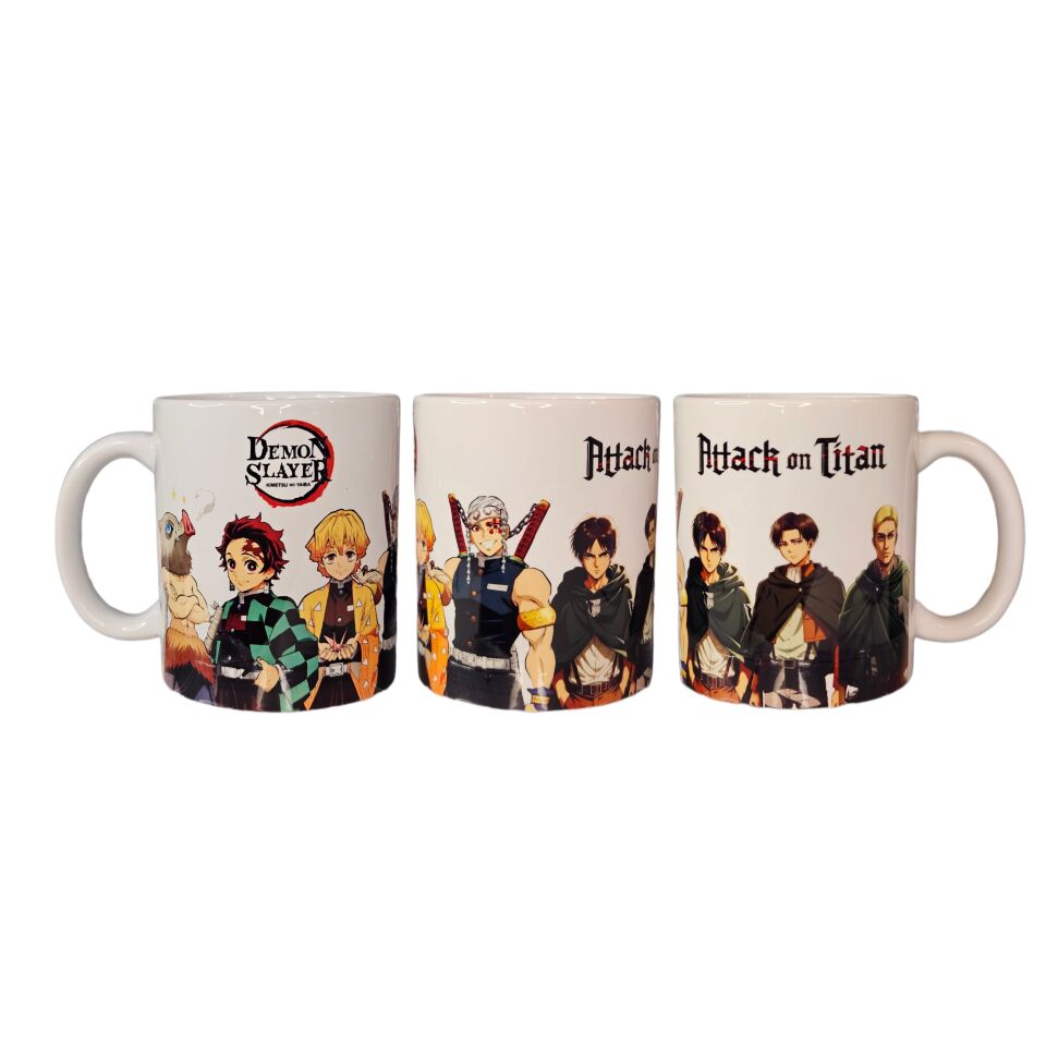 Demon Slayer & Attack on Titan Porselen Kupa