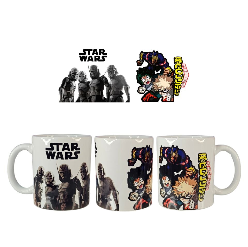 Star Wars & My Hero Academia Porselen Kupa