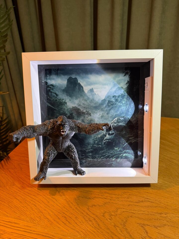King Kong Figürlü Dekoratif Çerçeve