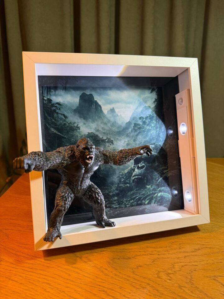 King Kong Figürlü Dekoratif Çerçeve