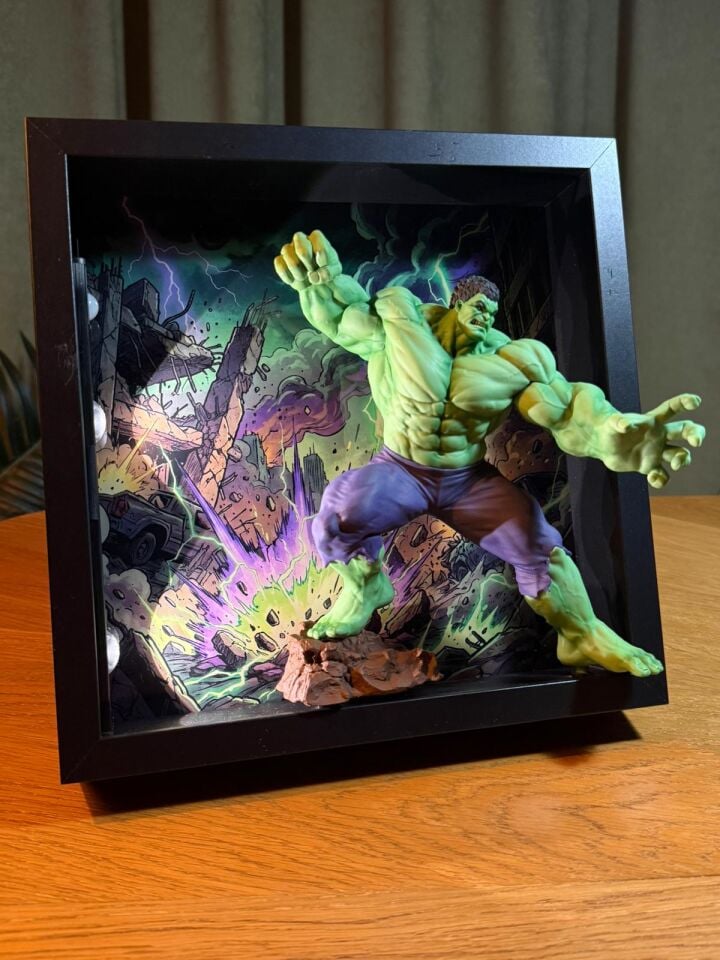 Hulk Figürlü Dekoratif Çerçeve