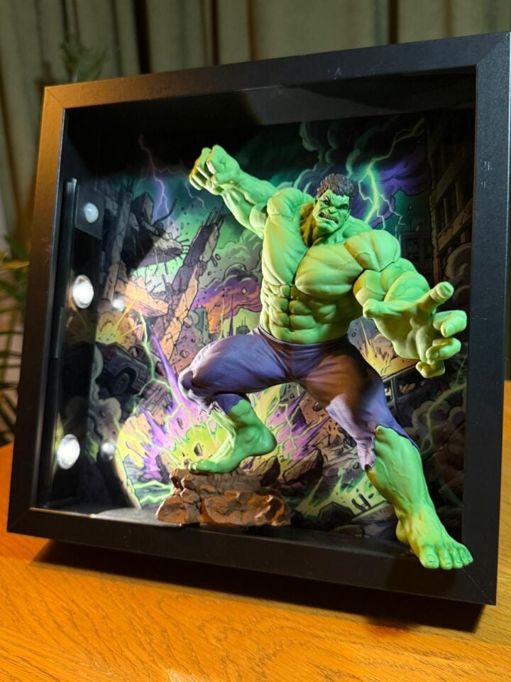 Hulk Figürlü Dekoratif Çerçeve