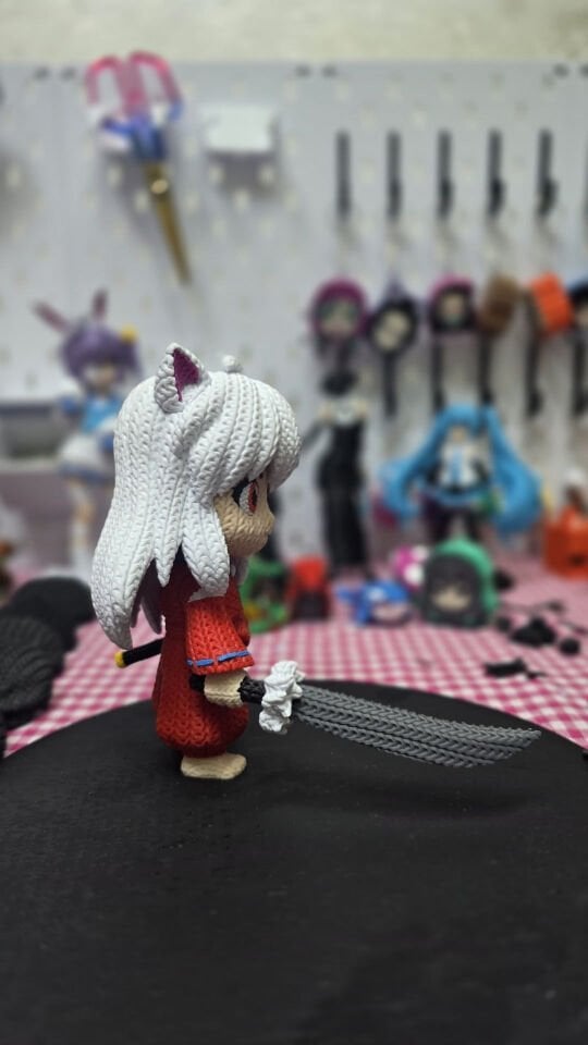 Örgü Dokulu InuYasha Figür