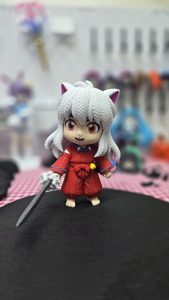 Örgü Dokulu InuYasha Figür