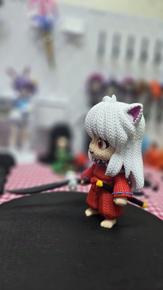 Örgü Dokulu InuYasha Figür