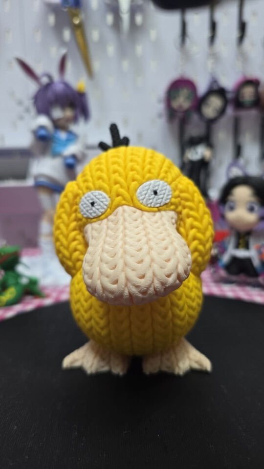 Örgü Dokulu Psyduck Figür
