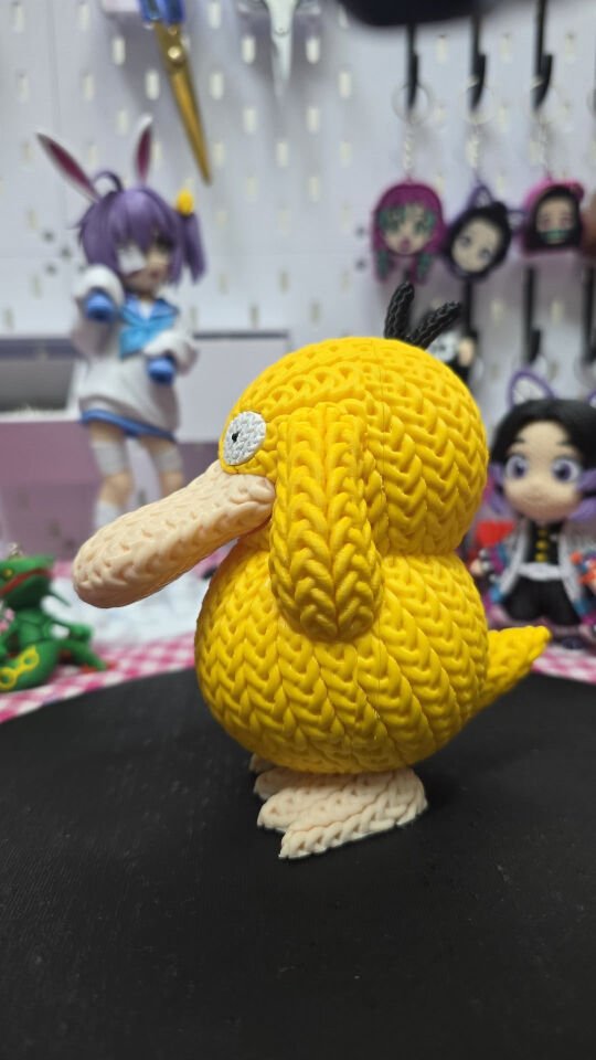 Örgü Dokulu Psyduck Figür