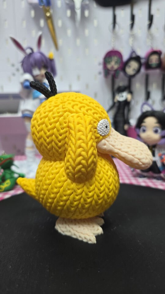 Örgü Dokulu Psyduck Figür